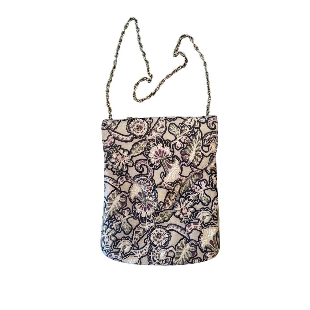 Vintage Varon Botanical Earthy Tones Bloomcore Chain Strap Small Bag